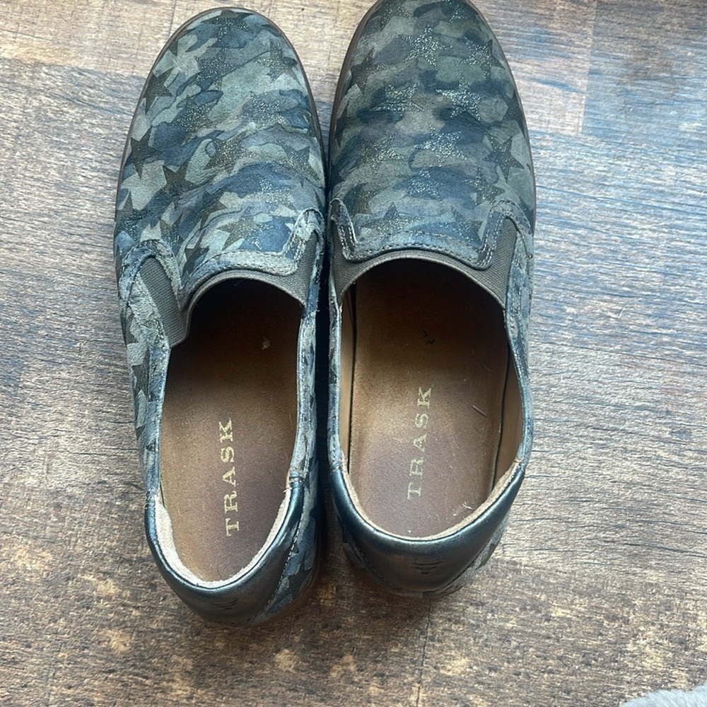 Trask Lillian Camo Metallic Perforated Slip-On Sneakers